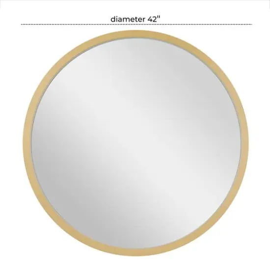 Gold Contemporary Wall Mirror, 42" x 2" x 42" {6}