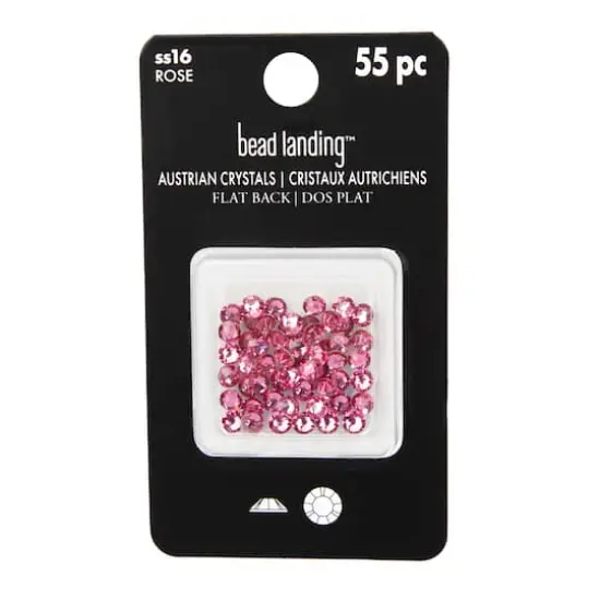 SS16 Round Flatback Austrian Crystals by Bead Landing&trade;, 55ct. Rose {5}