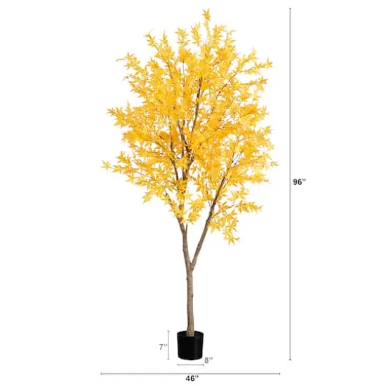 8ft. Potted Artificial Autumn Maple Tree {5}