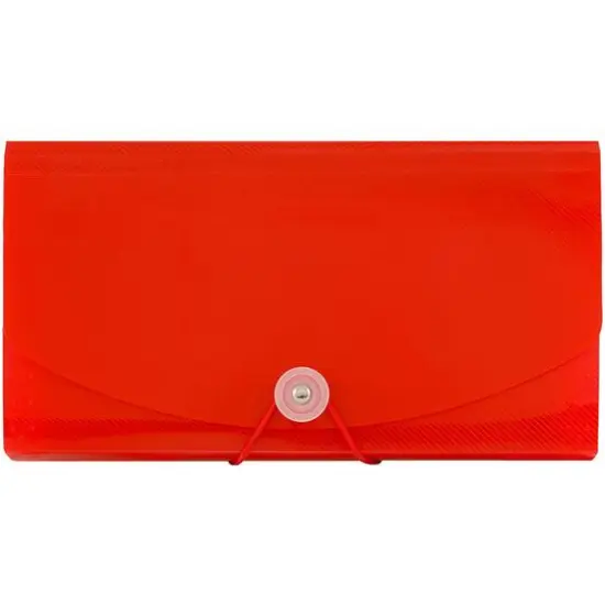 JAM Paper 13 Pocket Plastic Accordion FolderRed {1}