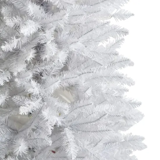 6ft. Unlit Slim White Artificial Christmas Tree {4}