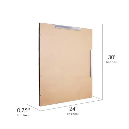 Head West Metal Framed Beveled Edge Rectangular Vanity Wall Mirror Black {9}