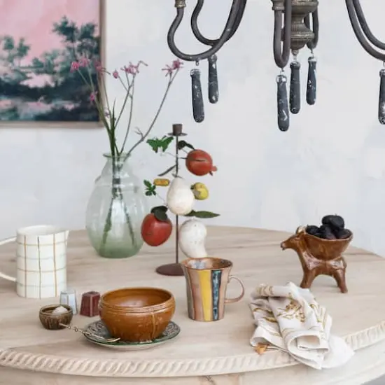 Hello Honey&reg; 16oz. Rustic Striped Stoneware Mugs, 6ct. {3}