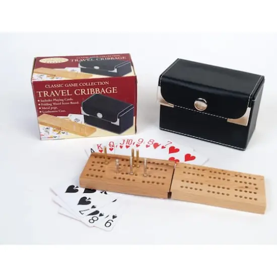 Classic Game Collection Travel Cribbage Game with Playing Cards {3}