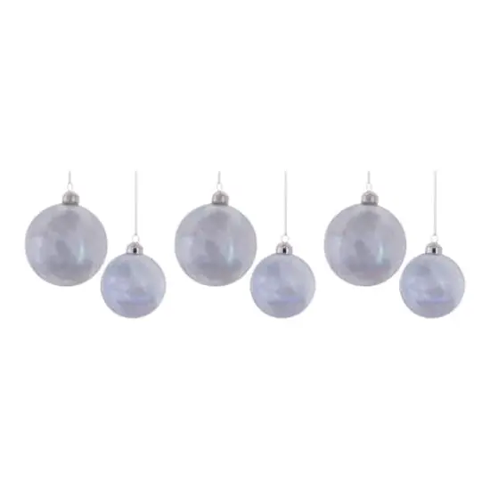 Iridescent Cream Glass Ball Ornament Set {1}
