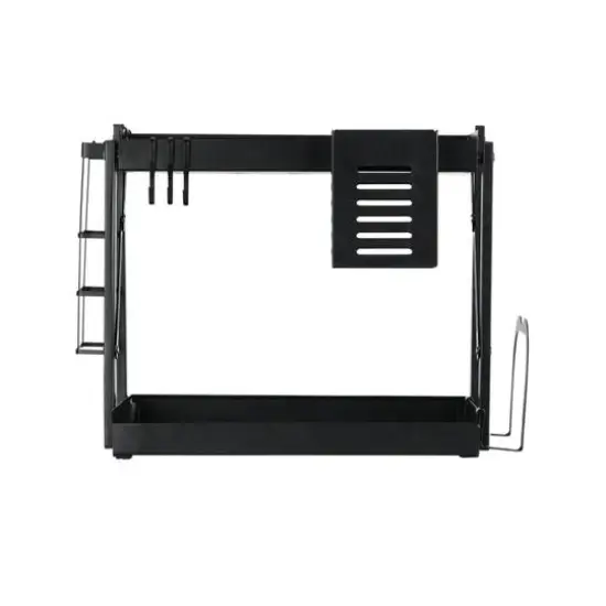 Household Essentials 12" Black Metal 2-Tier Countertop Caddy {8}