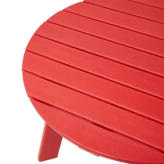 Glitzhome&reg; 32" Red Round Outdoor Coffee Table {9}