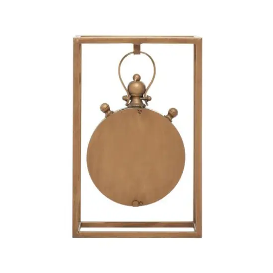 13" Bronze Metal Vintage Clock {7}