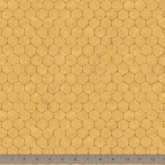 Springs Creative Crown Roost Yellow Chicken Wire Cotton Fabric {3}