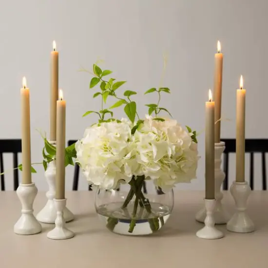Wedding Collection 18in. Artificial Hydrangea Arrangement in Glass Vase {6}