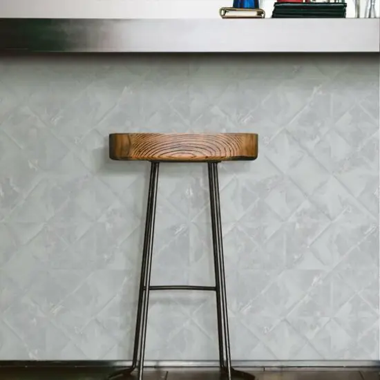 RoomMates Reclaimed Tin Diamond Peel & Stick Wallpaper Gray {4}