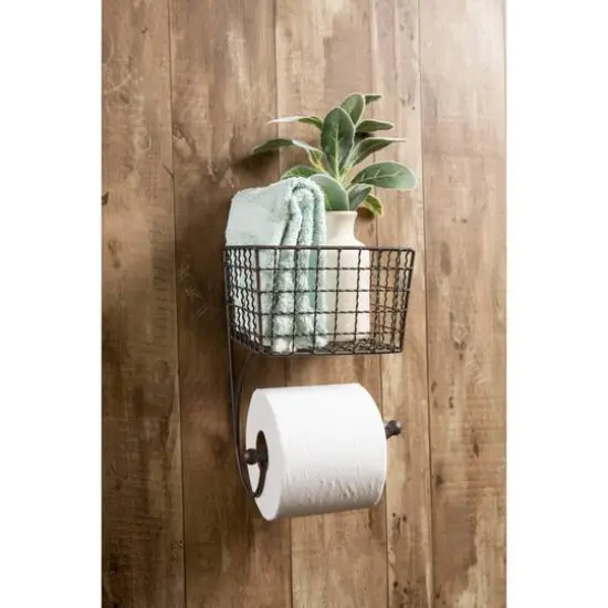 DII&reg; Gray Farmhouse Toilet Paper Holder {6}