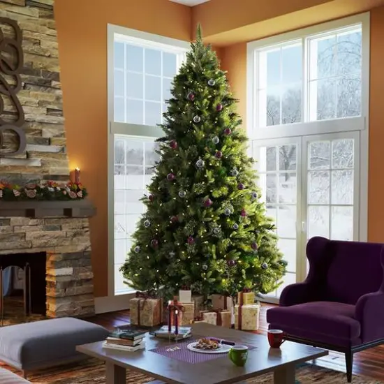 5.5ft. Pre-Lit Cashmere Pine Artificial Christmas Tree, Warm White Dura-Lit&reg; LED Lights {3}