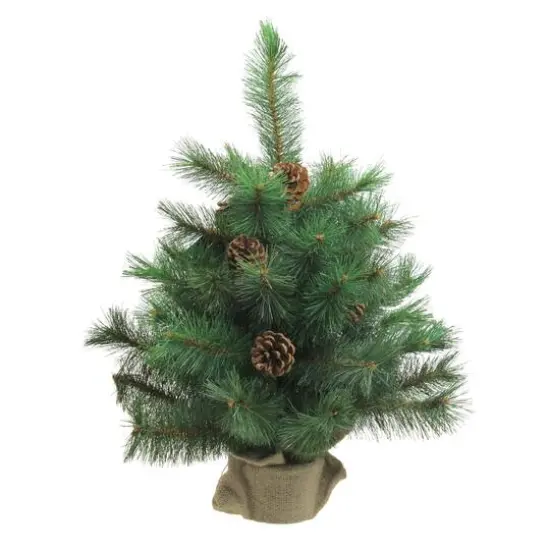18" Unlit Medium Royal Oregon Pine Artificial Christmas Tree in Burlap Base {1}