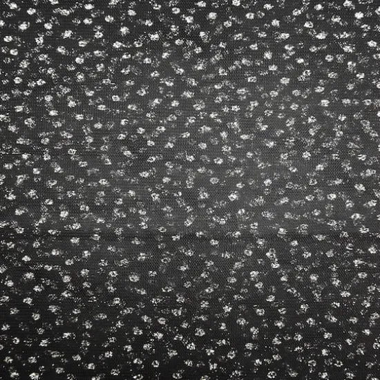 Feldman Black with Silver Glitter Dots Mesh {5}