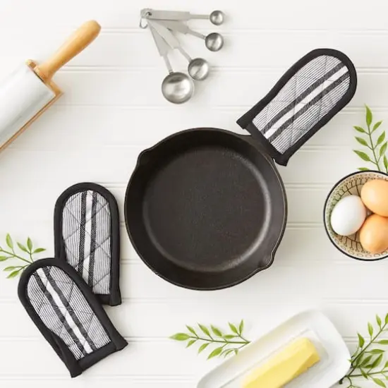 DII&reg; Chef Stripe Pan Handles, 3ct. Black {5}