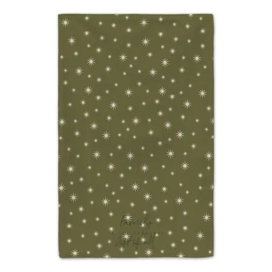 Family Greatest Gift Green Twinkle Tea Towel - Set of 2 {5}