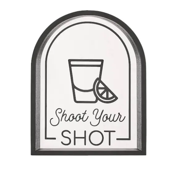American Art Decor Shoot your Shot Printed Framed Mirror {6}