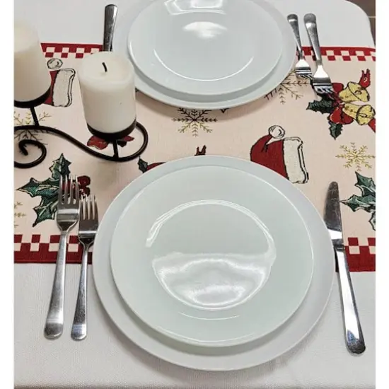 Wizardi 13.75" x 71" Classic Holiday Ornaments Christmas Table Runner {4}