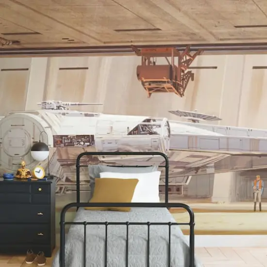 RoomMates Ralph Mcquarrie's Star Wars Docking Bay Millennium Falcon Peel & Stick Mural {3}