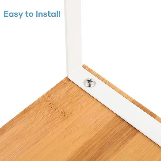Bamboo Kitchen Cabinet & Counter Shelf Organizer White {8}