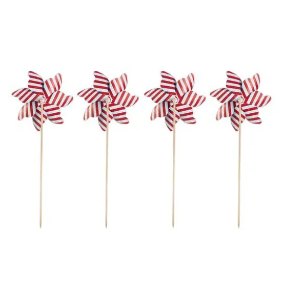 Glitzhome® 43.2" Stars & Stripes Patriotic Windmills, 4ct. {8}