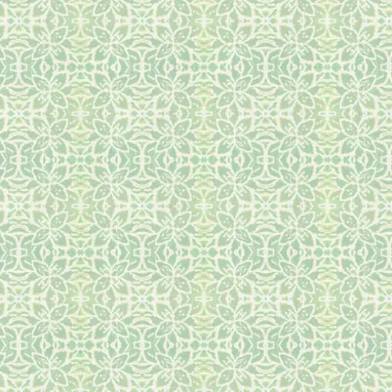 Fabric Editions Abstract Green Daisy Cotton Fabric {1}