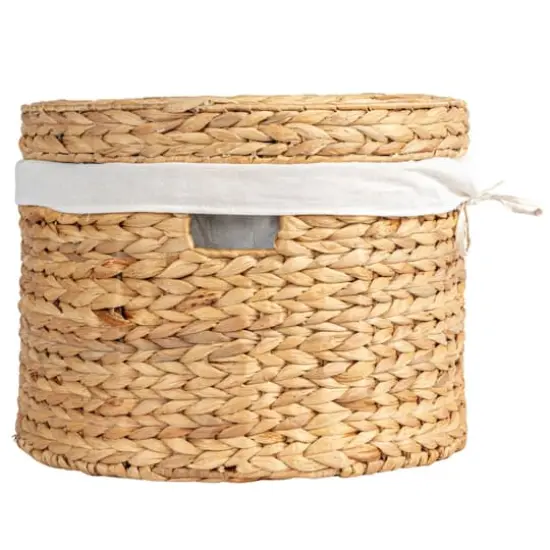 Hello Honey&reg; Natural Brown Serene Hyacinth Basket Set with Lids {7}