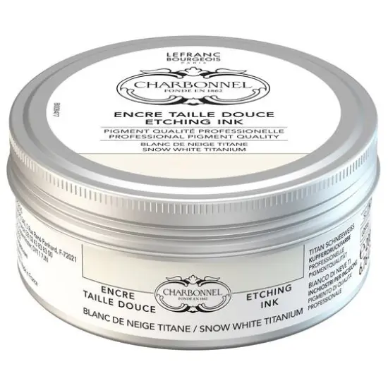 Charbonnel Etching Ink, 200mL Snow White Titanium {1}
