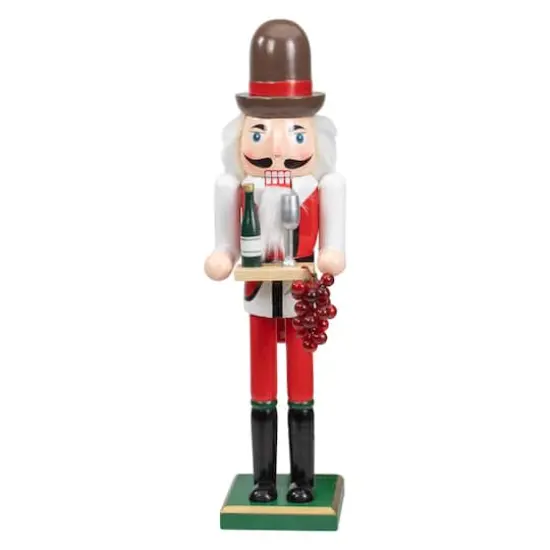 15" Red & White Grapes Winemaker Christmas Nutcracker Figurine {1}