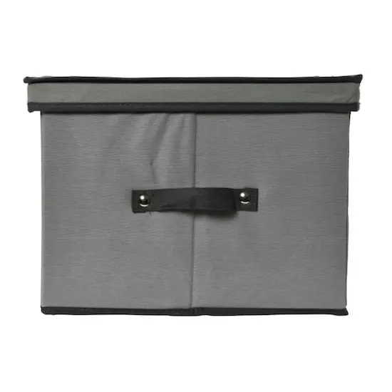 Household Essentials Canvas Serveware Storage Box Gray {7}