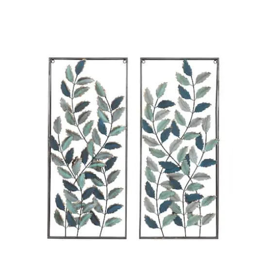 Black Metal Traditional Floral Wall Decor Set {1}