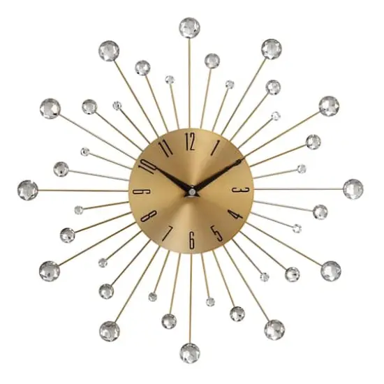 Gold Glam Metal Wall Clock {1}