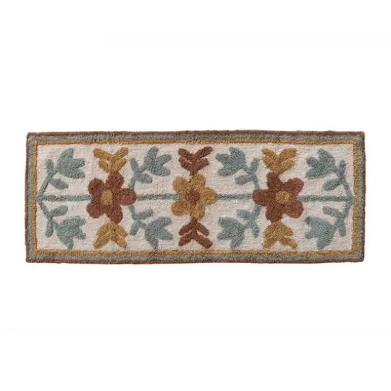 Hello Honey&reg; 5ft. Cotton Tufted Floor Runner with Flowers {1}