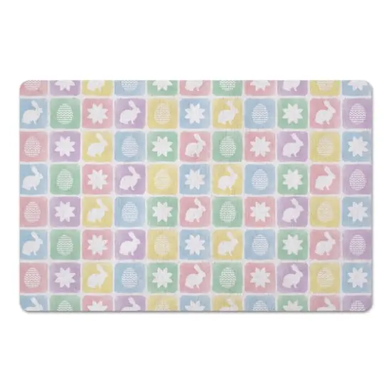 Easter Block Pattern 18" x 27" Floor Mat {1}