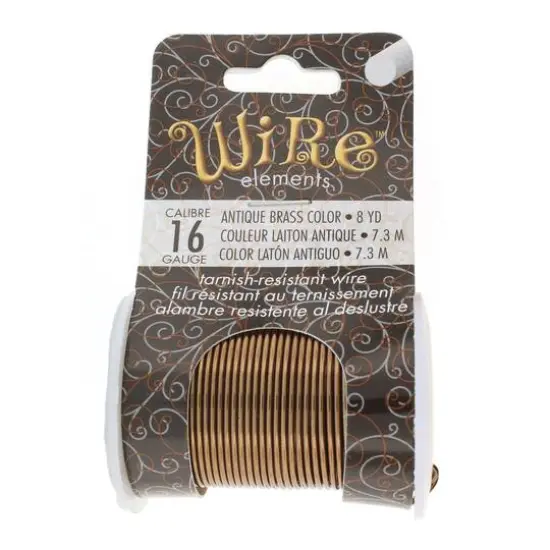 The Beadsmith&reg; Wire&trade; Elements 16 Gauge Tarnish-Resistant Wire Antique Brass {1}