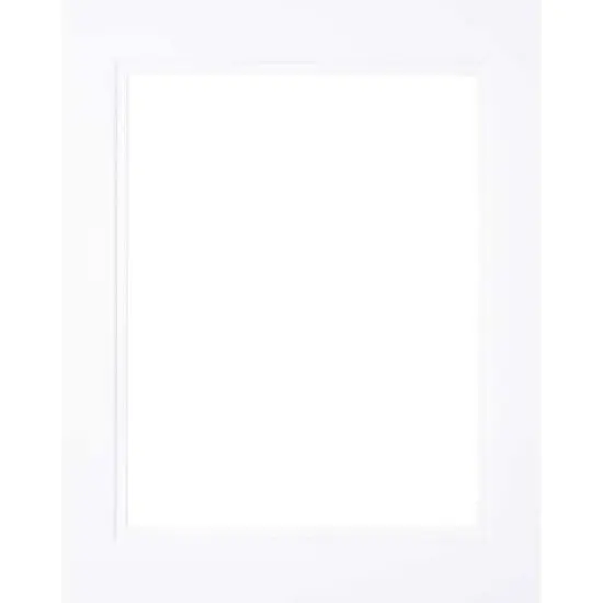 11" x 14" Brazilian White Double Mat by Studio D&eacute;cor&reg;, 8.5" x 11" Opening Size {3}
