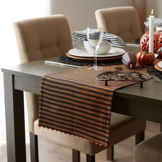 DII® 70" Halloween Happy Haunting Spooky Spider Reversible Table Runner {3}