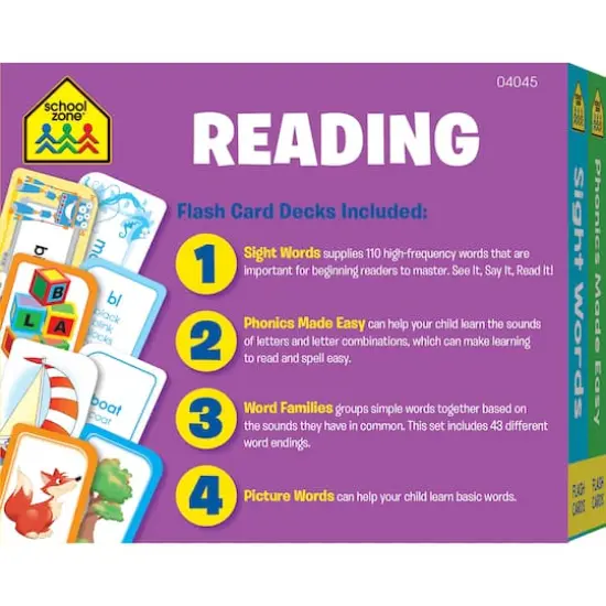 School Zone Publishing Reading Flash Card, 4ct. {3}