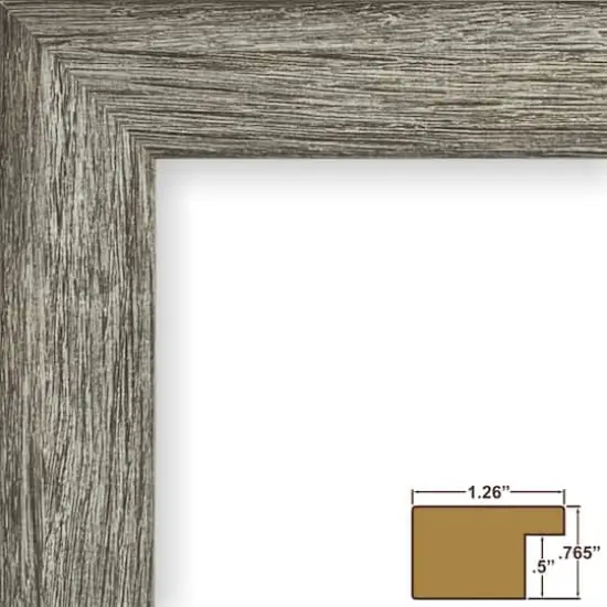 Craig Frames Bauhaus 125 Barnwood Gray Picture Frame {4}