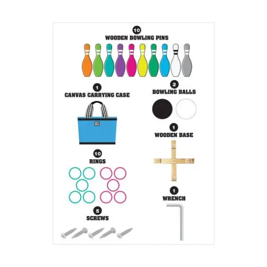 Lawn Bowling & Ring Toss Outdoor Game Set {6}