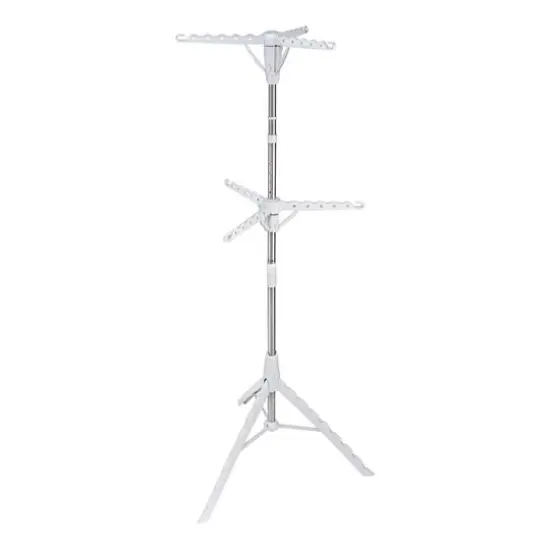 Honey Can Do White 2-Tier Tripod Clothes Drying Rack {1}