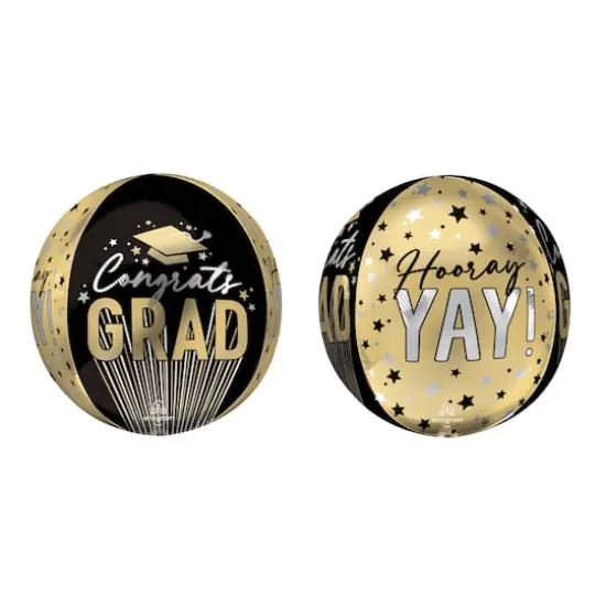 16" Stripes on Stripes Grad Foil Balloon {1}