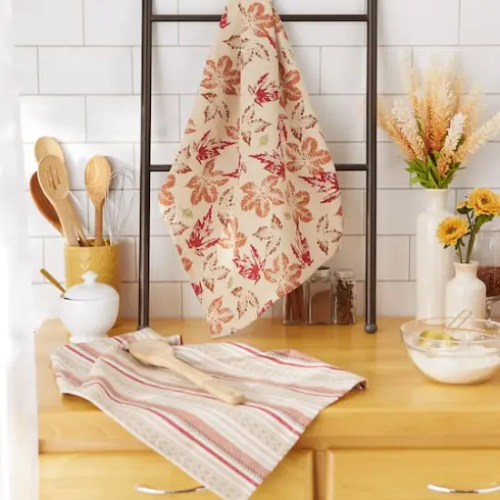 DII&reg; Rustic Leaves Dishtowel Set {5}