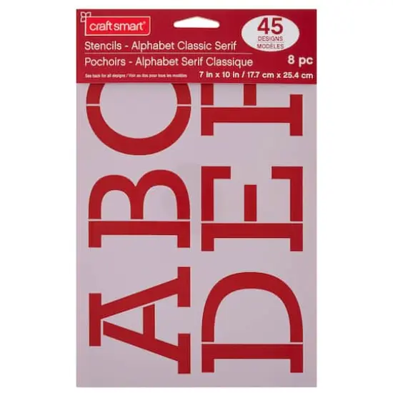 3" Classic Serif Alphabet Stencils by Craft Smart&reg; {3}