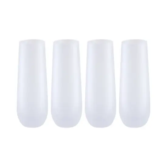 Craft Express 10oz. Frosted White Stemless Glass Champagne Flute, 4ct. {3}