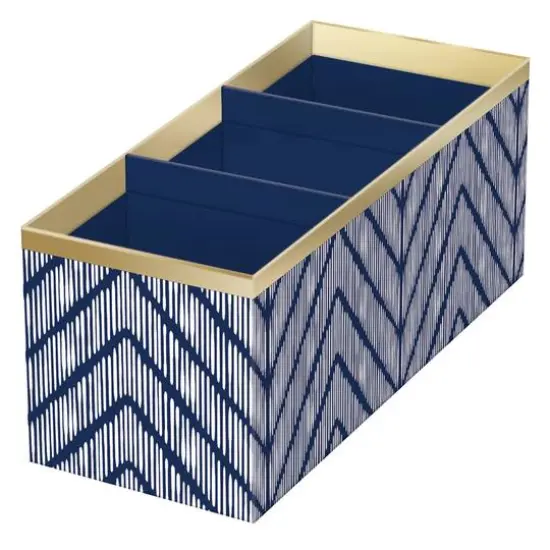 Lady Jayne Indigo Chevron Desk Organizer {1}