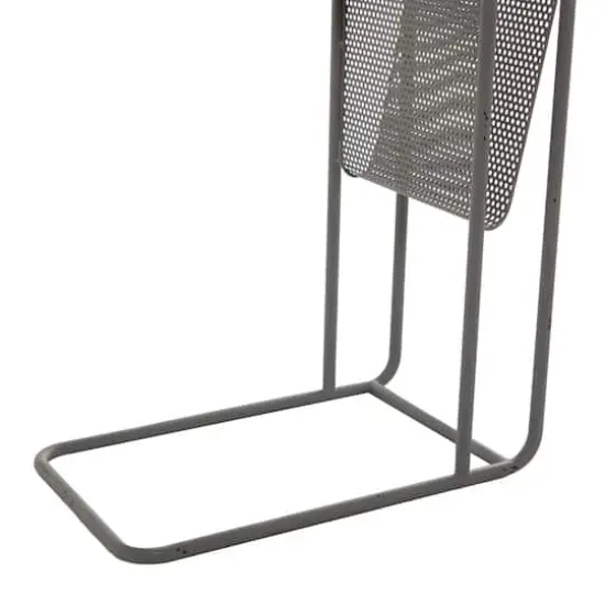 Black Metal Industrial Accent Table 25" x 20" x 12" {5}