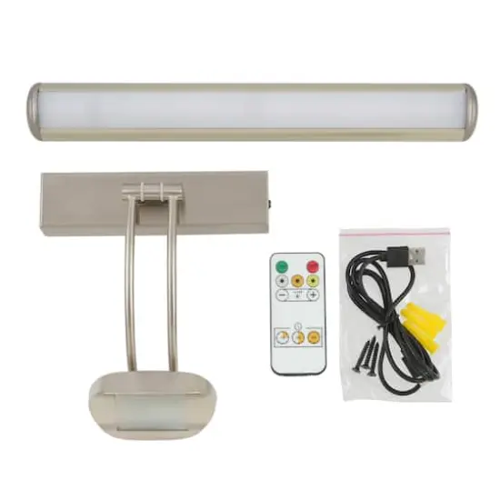 Rechargeable LED Wall-Mounted Gallery Light by Studio Décor® Brushed Nickel {1}