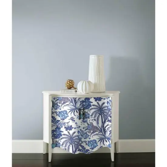 RoomMates Exotic Curiosity Peel & Stick Wallpaper Blue and White {9}